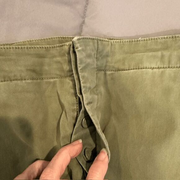 Mother "The Cinch Greaser" Killing Time Fatigue Green Pants Wide Leg Size 25 - Picture 6 of 16